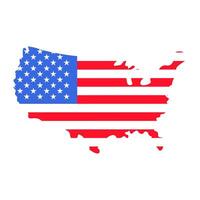 Silhouette of country of in colors of the USA flag vector