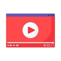 Player Screen Monitor In Web Icon vector