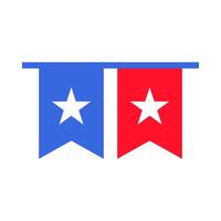 Flag garland in colors of the USA flag vector