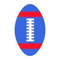 Ball with laces in colors of the USA flag vector