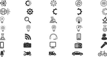 technology icons set. IT manager, big data, data analytics, internet, network security vector