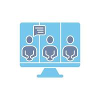 webinar concept line icon. Simple element illustration. webinar concept outline symbol design. vector