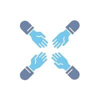 teamwork concept line icon. Simple element illustration. teamwork concept outline symbol design. vector