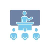 conference concept line icon. Simple element illustration. conference concept outline symbol design. vector