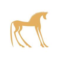 The horse fresco is an ancient. vector