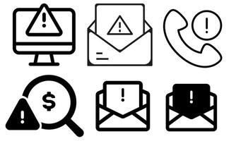 Fake News Related Icon. Contains such icons as scam information, warning content. Editable Stroke. vector