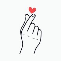 A hand with a heart in it's hand vector