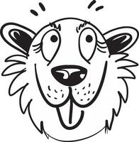 A cartoon dog with a tongue sticking out vector