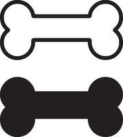 Flat style dog bone icon with modern look ideal for pet brand designs vector