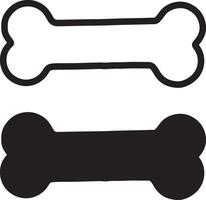 Flat modern dog bone icon on white background ideal for pet graphics vector
