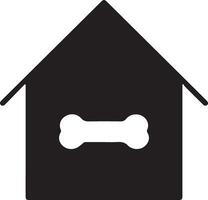 Flat and simple pet house icon perfect for animal care websites and apps vector