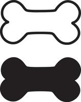 Minimalist dog bone icon in flat design for animal and pet related visuals vector