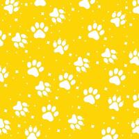 Animal Paw Prints Seamless Pattern for Fun and Repeating Backgrounds vector