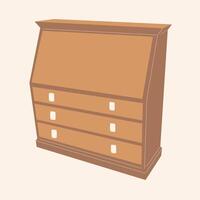 retro commode in flat style vector