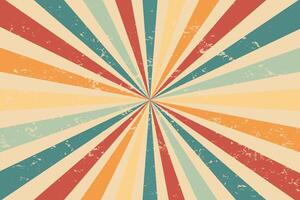 Abstract retro sunburst rays background vector