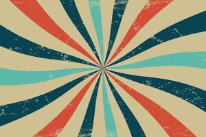 Retro zoom sunburst rays classic design vector