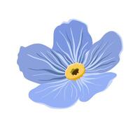 Forget-me-not flower in flat technique vector