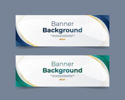 Set of simple business banner design template vector