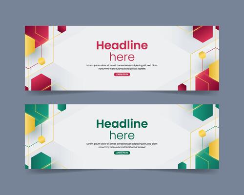 Modern geometric banner template Design