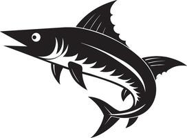 One fresh sea bass fish isolated on white background vector