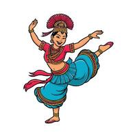 Cartoon Dancing with traditional suits vector