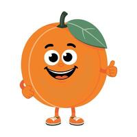 Orange character with thumbs up and smiling vector