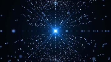 Abstract scene of futuristic cyber world, sci-fi grid, technology glowing surface, neon night scene, digital science background 4K animation, seamless loop video