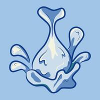 cartoon illustration of a water drop vector