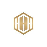 initial HHH, hexagon modern abstract element icon logo design. vector