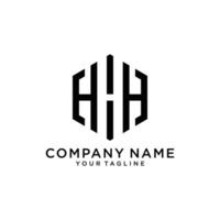 initial HHH, hexagon modern abstract element icon logo design. vector