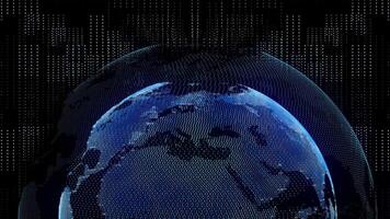 Business World Globe Background 3D Rendering video