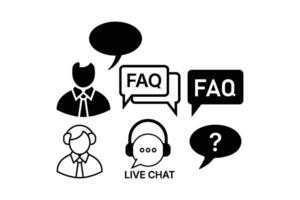 FAQ icon design template isolated illustration vector