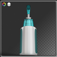 3D Soap Bottle Mockup - Side Right View, Realistic and Fully Editable with Transparent Background psd