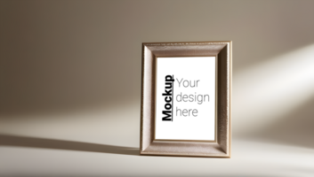Elegant Vintage Frame Display on Subtle Light Background psd