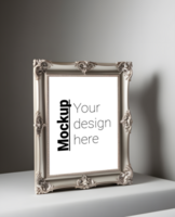 Elegant Vintage Frame Display on Soft, Neutral Background psd