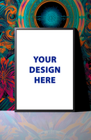 Frame mockup with abstract design psd