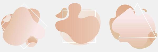 Shape Set of graphic elements with Neutral collors Background vector