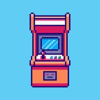 Pixel art arcade machine game asset design vector
