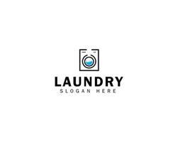 logo design icon for laundry business template in creative silhouette shape isolate illustration vector