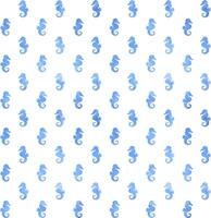 blue seahorse pattern vector