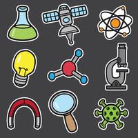 set of science good for sticker, element design, badge, etc vector