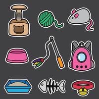 set of toys cat good for sticker, element design, badge, etc vector