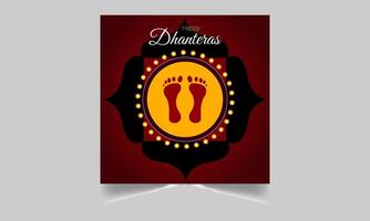 diwali festival of light invitation greeting card and background vector