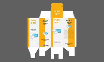 3d box realistic mock-up vector