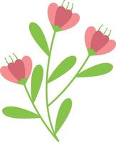 Flowers Icon with Pink Colors vector