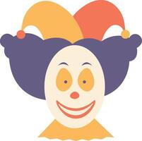 A cartoon clown with a smile on his face vector