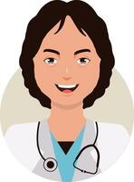 Man Medical Staff Character with Stethoscope vector
