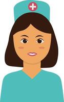 Lady medical staff character on white background vector
