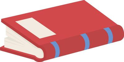 A red book with blue stripes on it vector