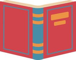 Open Book Illustration on White Background vector